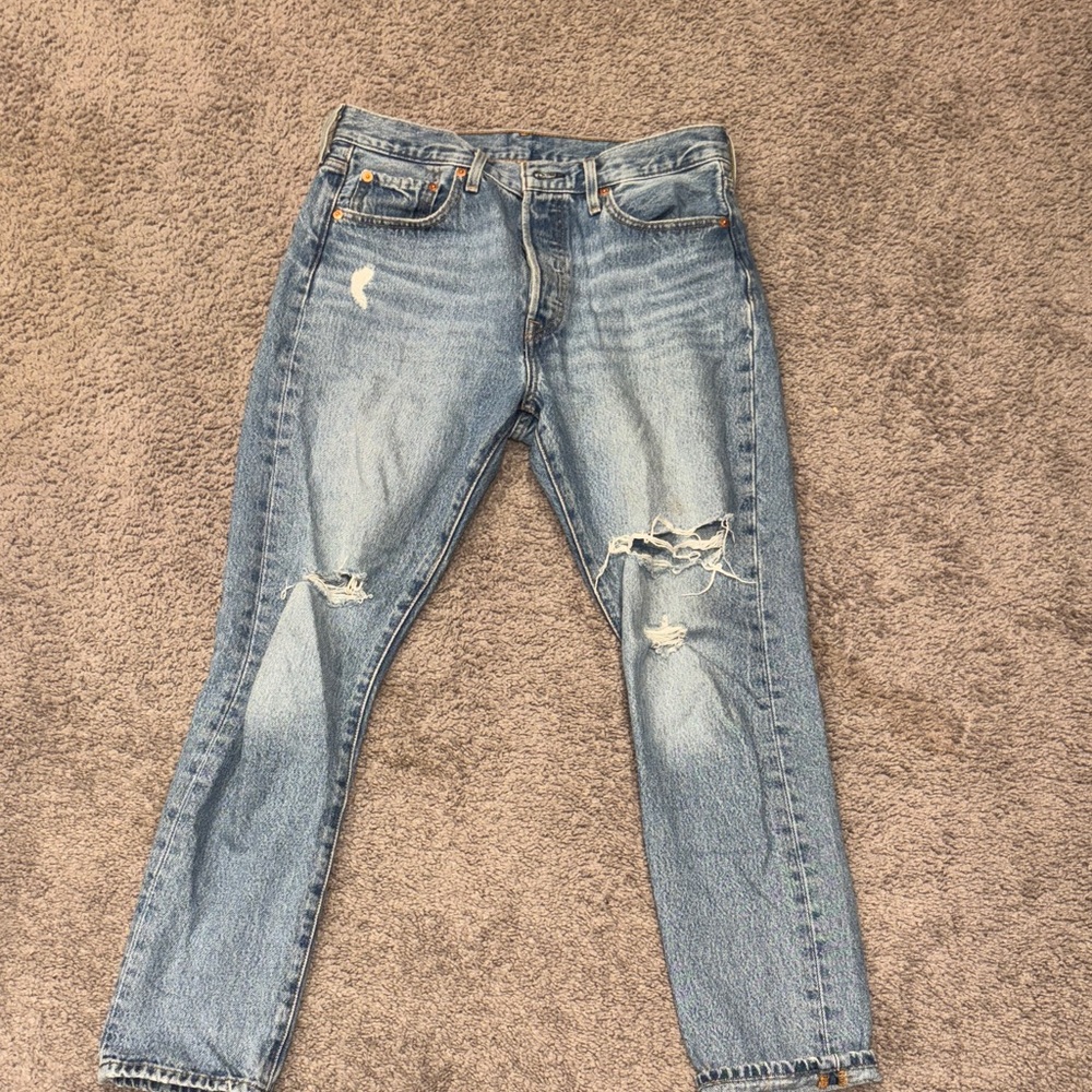 Levi's Women's Skinny Jeans - Distressed Blue